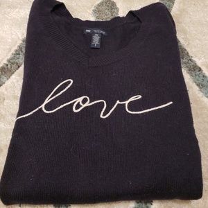 "Love" Gap light long sleeved sweater